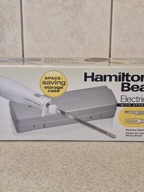 Hamilton Beach Electric Knife Set Carving Kit w/Hard Case 74250R Brand New Still